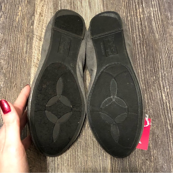 NWT dexflex comfort Metallic Gray Silver Shimmer Flats Size 11 WIDE - Picture 5 of 5